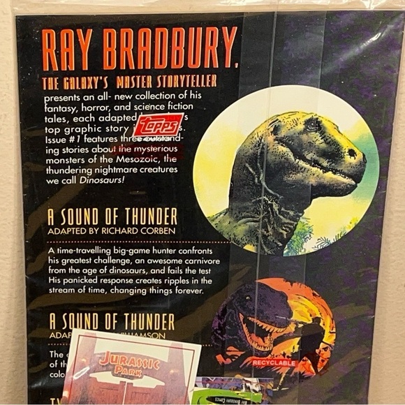 Ray Bradbury Comics #1 All Dinosaur Issue Sealed With Cards 1993 Topps Comics - Picture 2 of 10